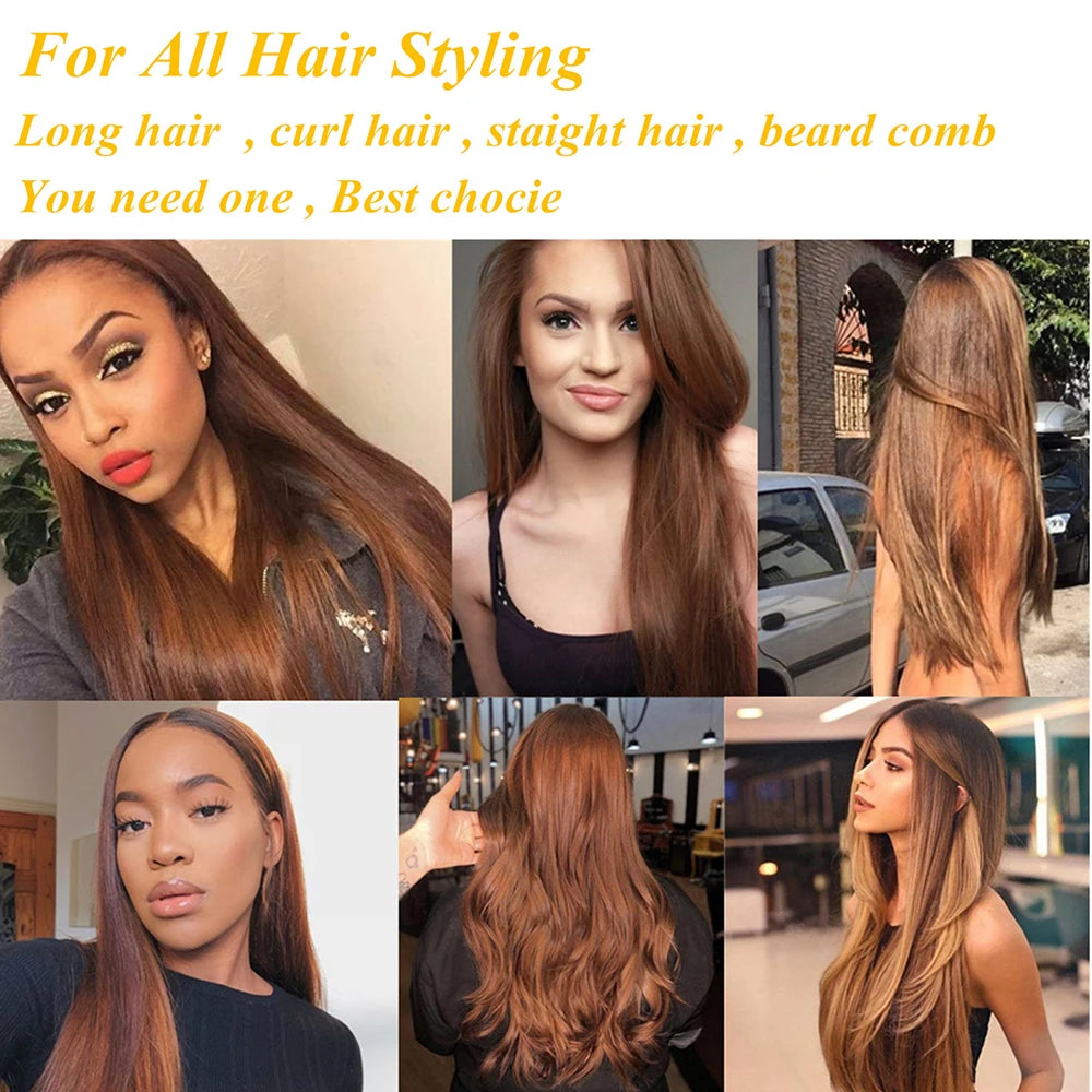 Heating Comb Straightener Electric Hot Flat Iron Hair Straightening