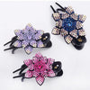 Levao Shiny Rhinestone Flower Hairpin Acrylic Duckbill Clip Hair Claw