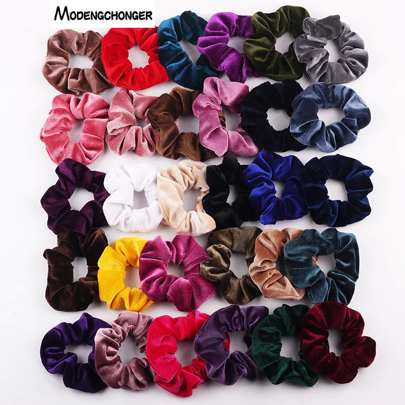 Velvet Scrunchie Hairband For Women Girls Elastic Hair Rubber Bands