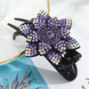 Levao Shiny Rhinestone Flower Hairpin Acrylic Duckbill Clip Hair Claw