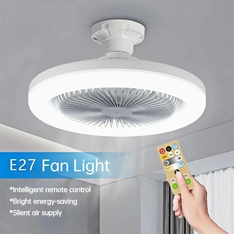 3In1 Ceiling Fan With Lighting Lamp E27 Converter Base With Remote Control