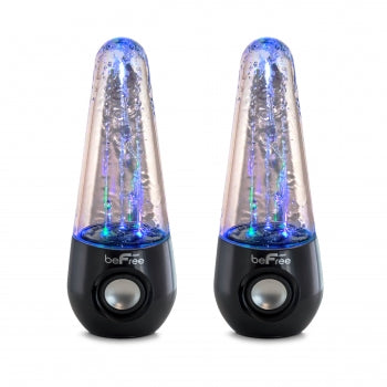 BEFREE SOUND beFree Sound Bluetooth LED Dancing Water Multimedia Speakers in Black