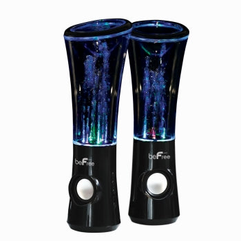 BEFREE SOUND beFree Sound Multimedia Sound Reactive Color Changing LED and Dancing Water Bluetooth Computer Speakers