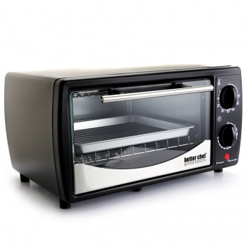 BETTER CHEF Better Chef 9 Liter Toaster Oven Broiler- Black With Stainless Steel Front