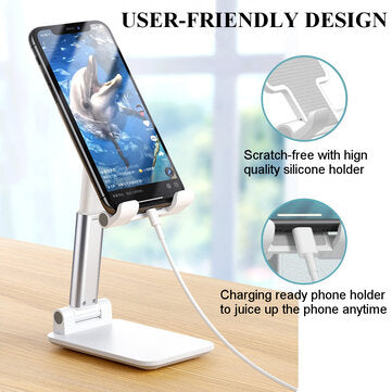 CCT9 Universal Folding Telescopic Desktop Mobile Phone Tablet Holder Stand for iPad Air for iPhone 12 XS 11 Pro POCO X3 NFC