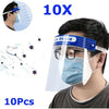 Load image into Gallery viewer, ZANLURE 10Pcs Transparent Adjustable Full Face Shield Plastic Anti-fog Anti-spit Protective Mask