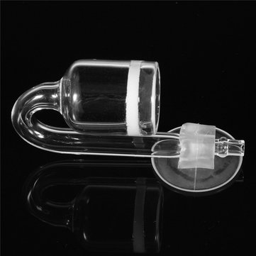 Fish Aquarium CO2 Diffuser Check Valve U Shape Glass Tube Suction Cup Kit Tank
