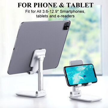 CCT4 Universal Folding Telescopic Desktop Mobile Phone Tablet Holder Stand for iPad Air for iPhone 12 XS 11 Pro