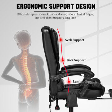 Snailhome Massage Reclining Office Chair Adjustable