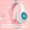 Bakeey STN-28 Over-Ear Gaming bluetooth 5.0 Headset Glowing Cat Ear Headphons