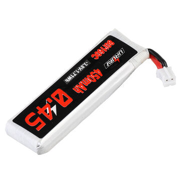 5Pcs URUAV 3.8V 450mAh 80C/160C 1S Lipo Battery PH2.0 Plug