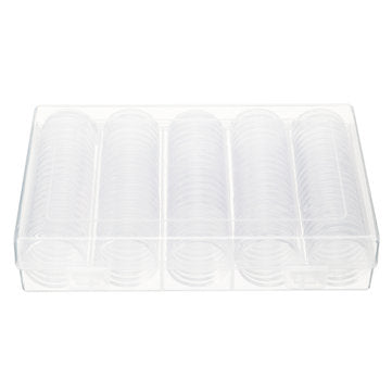 100Pcs/Lot 20/25/27/30mm Clear Plastic Coin Holder Universal Commemorative Coin Shell Collector